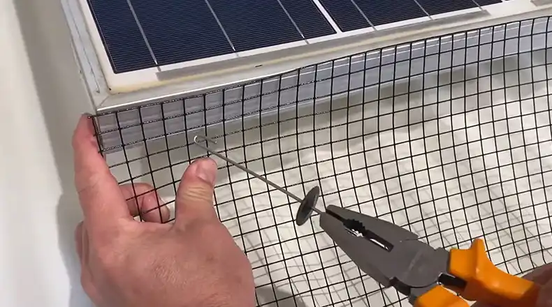 How to Put Mesh Around Solar Panels